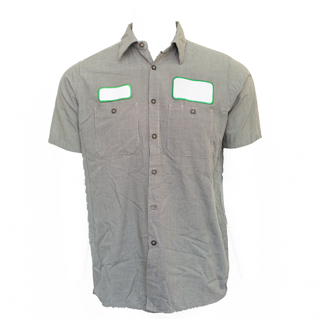 Green/Beige Microcheck