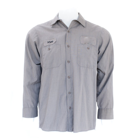 Used Brand Name Flame Resistant Work Shirt Gray